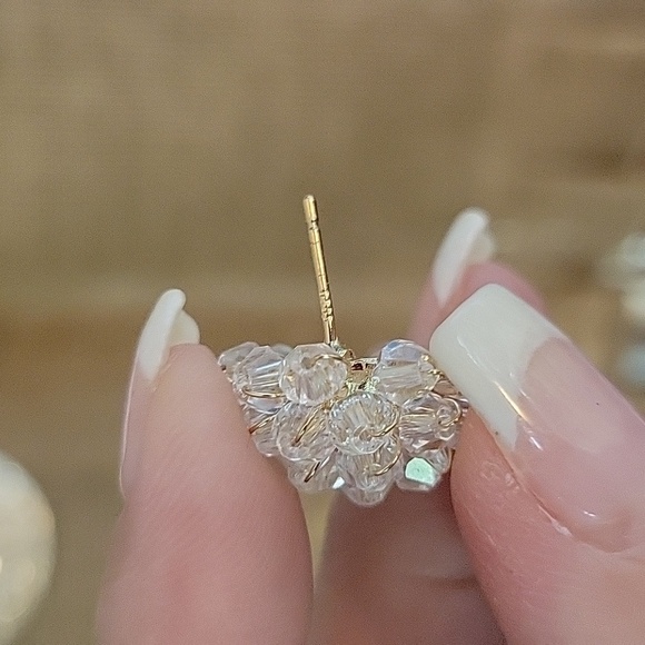 🔥LAST PAIR🔥 Gorgeous Retro Cluster Domed Earrings, S925 posts - Picture 8 of 10